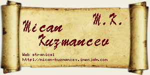 Mićan Kuzmančev vizit kartica